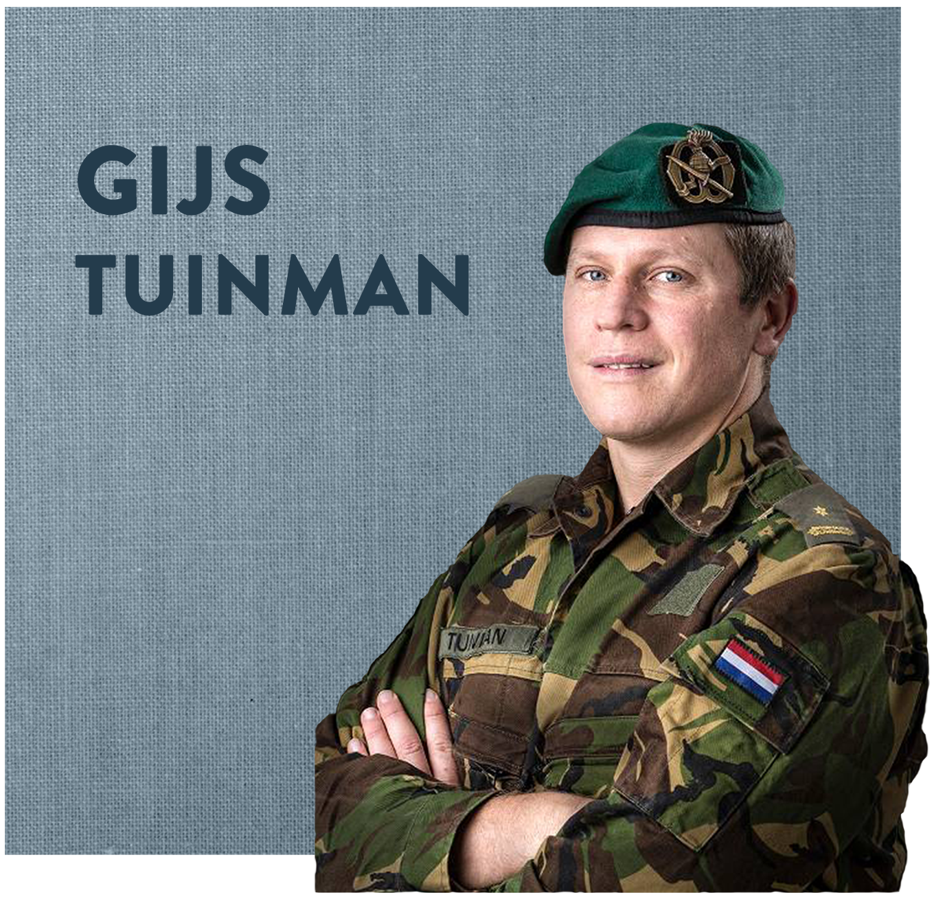 Gijs Tuinman (1979) is luitenant-kolonel van de Nederlandse landmacht, onderscheiden met de militaire Willemsorde en de Bronzen Leeuw. In zijn freedom talk onderzoekt Gijs aan de hand van krijgswetenschappen, de ervaringen van veteranen en zijn eigen ervaringen tijdens missies in Afghanistan en Mauretanië, de concepten oorlog, vrede en vrijheid. Wat bedoelen we er eigenlijk mee? En wie verstaan we onder ‘we’? Kent het begrip vrede en vrijheid alleen winnaars of zijn er ook verliezers? Wat zijn de overeenkomsten en verschillen in interpretaties, en wat heeft dat voor betekenis voor ons handelen in conflicten in het verleden, heden en toekomst? Is vrede en vrijheid in de wereld een utopie of een haalbaar doel om na te streven?